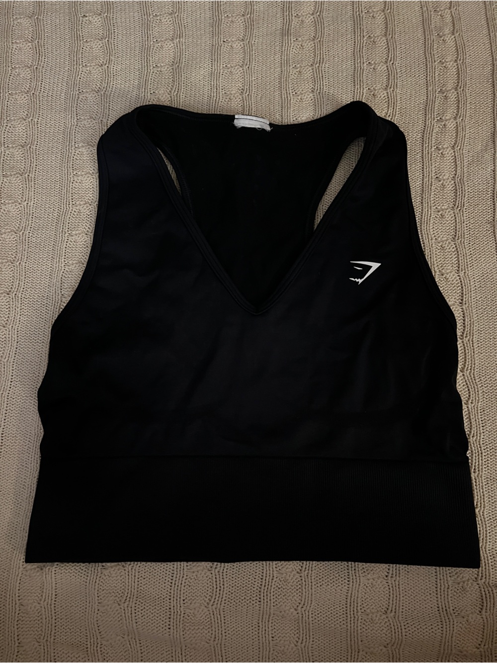 Gymshark Black V-Neck Sports Bra/Tank